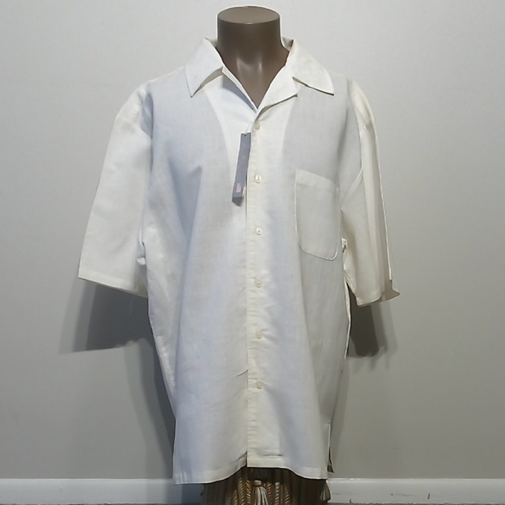 Men's 1pc Cruise ship White Short Sleeve Shirt by Classico